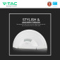 Immagine 6 - V-Tac VT-81005 Plafoniera LED Mezza Luna 10W SMD Chip Samsung Sensore PIR Movimento Crepuscolare IP54 Colore Bianco - SKU 23421