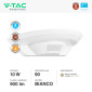 Immagine 8 - V-Tac VT-81005 Plafoniera LED Mezza Luna 10W SMD Chip Samsung Sensore PIR Movimento Crepuscolare IP54 Colore Bianco - SKU 23421