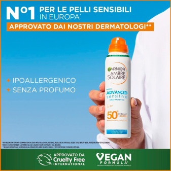 Garnier Ambre Solaire Advanced Sensitive SPF 50+ Spray Protettivo