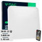 Immagine 1 - V-Tac VT-8630 Plafoniera LED Quadrata 36W SMD IP44 con Sensore di Movimento e Crepuscolare Colore Bianco - SKU 76681
