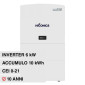 Immagine 1 - V-Tac Hiconics HEC2-S6.0Hr2 All-In-One Fotovoltaico Inverter Monofase Ibrido 6kW + Accumulo 10,2kWh CEI 0-21 IP65 - SKU 119821