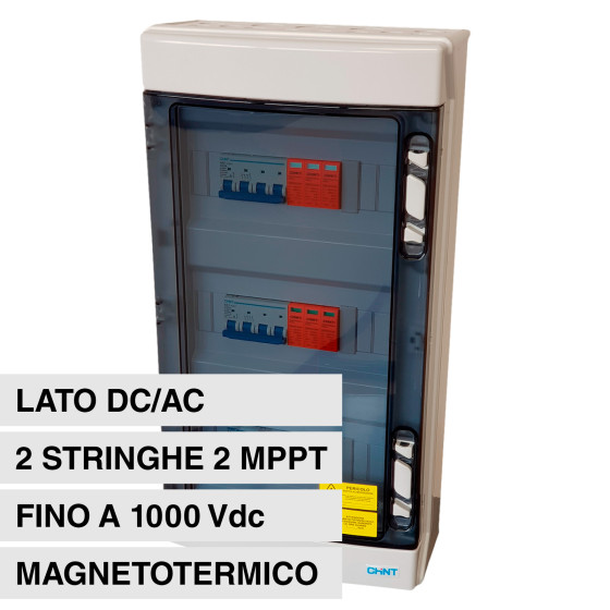 Quadro Elettrico Lato DC/AC 2 Stringhe 2 MPPT Monofase 6kW Chint Quadro Elettrico Lato DC/AC 2 Stringhe 2 MPPT Monofase 6kW Chint
