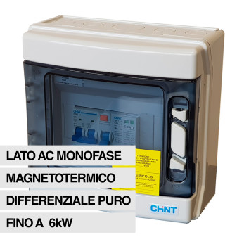 Quadro Elettrico Lato AC 230V IP65 Monofase 6kW Chint