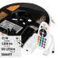 Immagine 1 - V-Tac Smart VT-5050 Kit Striscia LED Flessibile 15W RGB+W 12V IP65 Alimentatore Controller Telecomando - Bobina da 5m - SKU 2910