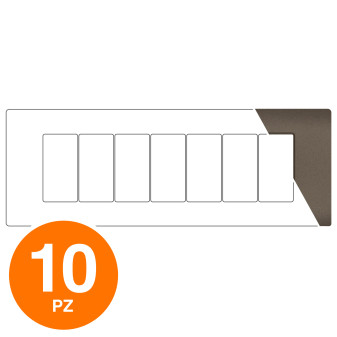 MAPAM Placca Tecnopolimero Sun-T5 7P R9007-7 Testa di Moro - Confezione 10pz - mod. R9007-7 - Compatibile con Vimar ARKÉ