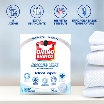 Additivo Bianco Vivo 10 Caspule Azione Sbiancante Omino Bianco