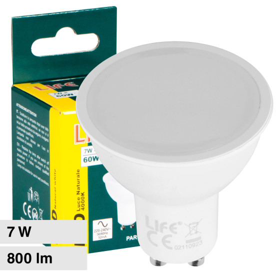 Faretto LED PAR16 GU10 7W SMD Life Faretto LED PAR16 GU10 7W SMD Life
