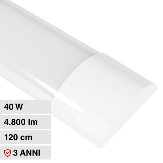 VT-8340 Tubo LED Prismatico Plafoniera SMD 40W 120cm V-Tac VT-8340 Tubo LED Prismatico Plafoniera SMD 40W 120cm V-Tac