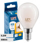 Immagine 1 - Life Lampadina LED E14 6,5W MiniGlobo P45 Filament in Vetro Milky - mod. 39.920258CM27 / 39.920258NM40