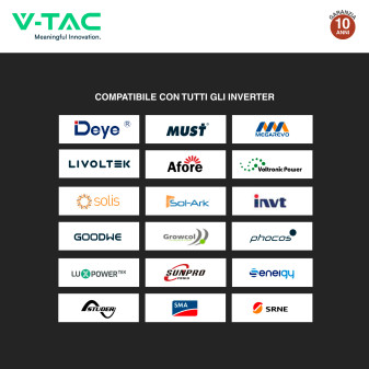 VT-48160 Batteria LiFePO4 7,64KWh per Impianti Solari CEI 0-21 V-Tac