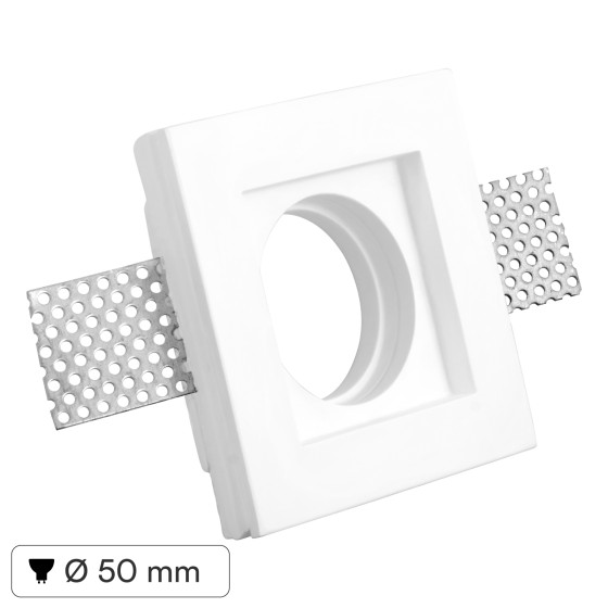 V-Tac VT 765SQ Portafaretto Quadrato da Incasso in Gesso per V-Tac VT 765SQ Portafaretto Quadrato da Incasso in Gesso per