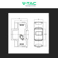 Immagine 4 - V-Tac Misuratore per Inverter Monofase RS485 1P con Display LCD per Impianti Fotovoltaici - SKU 12209