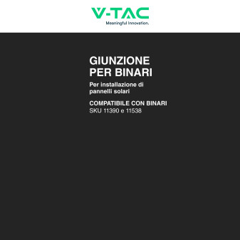 10 Giunzioni per Binari Pannelli Solari Fotovoltaici V-Tac
