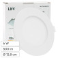 Immagine 1 - Life Mini Pannello LED Rotondo 6W 500lm Ø128mm Da Incasso Changing Color CCT 3in1 Bianco Opaco con Driver - mod. 39.9TSS1406CFN