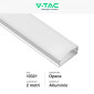 Immagine 2 - V-Tac VT-8157 Profilo Piatto in Alluminio per Strisce LED a Superficie con Copertura Opaca Lunghezza 2 metri - SKU 10321
