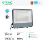 Immagine 4 - V-Tac Pro VT-44204 Faro LED 200W Faretto SMD Chip Samsung IP65 Colore Nero - SKU 23601 / 23444
