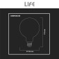 Immagine 8 - Life Lampadina LED E27 18W Globo G125 Filament in Vetro Trasparente - mod. 39.920387C27 / 39.920387C30 / 39.920387N40
