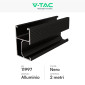 Immagine 2 - V-Tac Binario in Alluminio 200cm per Pannelli Solari Fotovoltaici Colore Nero - Confezione da 4 Supporti - SKU 11997