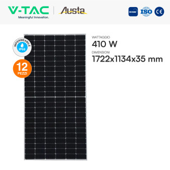 12 Pannelli Fotovoltaici 410W IP68 + Inverter + Batteria V-Tac
