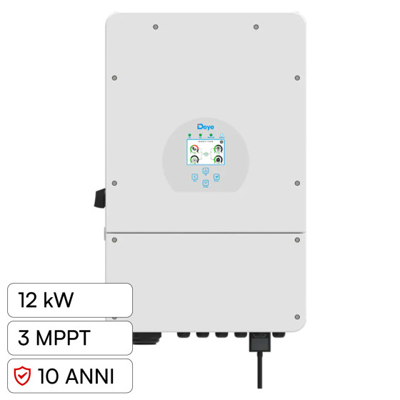 V-Tac Inverter Monofase Ibrido On-Grid / Off-Grid 12kW IP65 V-Tac Inverter Monofase Ibrido On-Grid / Off-Grid 12kW IP65