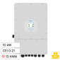 Immagine 1 - V-Tac Deye Inverter Fotovoltaico Trifase Ibrido On-Grid / Off-Grid 10kW 10 Anni Display LCD Certificato CEI 0-21 - SKU 11542
