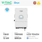 Immagine 2 - V-Tac Deye Inverter Fotovoltaico Trifase Ibrido On-Grid / Off-Grid 12kW 10 Anni Display LCD Certificato CEI 0-21 - SKU 11543