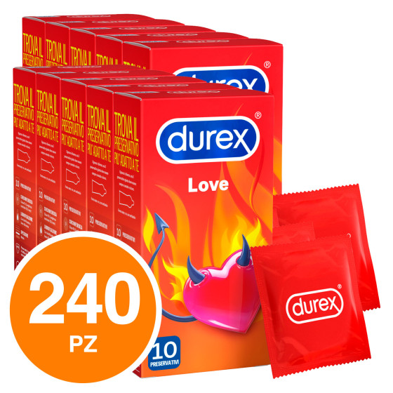 Preservativi Durex Love con Forma Easy-On 240 Profilattici Preservativi Durex Love con Forma Easy-On 240 Profilattici