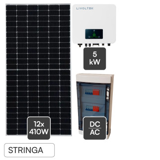 Kit 12 Pannelli Solari 410W + Inverter 5kW + Quadro DC/AC