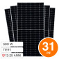 Immagine 1 - V-Tac Kit 17,98kW 31 Pannelli Solari Fotovoltaici Austa Osda 580W TIER 1 Monocristallini TOPCon IP68 - SKU 12295