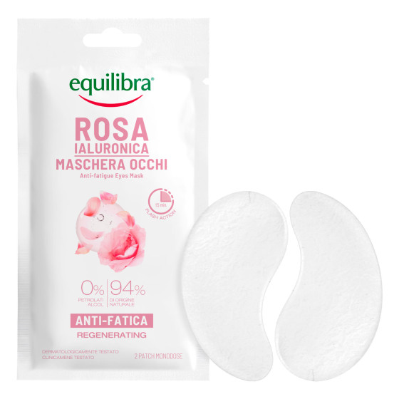 Equilibra Rosa Ialuronica Maschera Occhi Anti-Fatica in Tessuto Equilibra Rosa Ialuronica Maschera Occhi Anti-Fatica in Tessuto