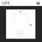 Immagine 4 - Life Lampadina LED E27 10,5W Goccia A60 Filament Bianco in Vetro Trasparente - mod. 39.922554C27