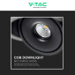 Immagine 8 - V-Tac Faretto LED COB 12W Da Incasso Rotondo Orientabile Fascio Luminoso 25° CCT Changing Color 3in1 Colore Nero - SKU 10578