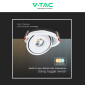 Immagine 7 - V-Tac Faretto LED COB 28W Da Incasso Rotondo Orientabile Fascio Luminoso 25° CCT Changing Color 3in1 Colore Bianco - SKU 10583