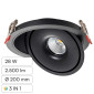 Immagine 1 - V-Tac Faretto LED COB 28W Da Incasso Rotondo Orientabile Fascio Luminoso 25° CCT Changing Color 3in1 Colore Nero - SKU 10582
