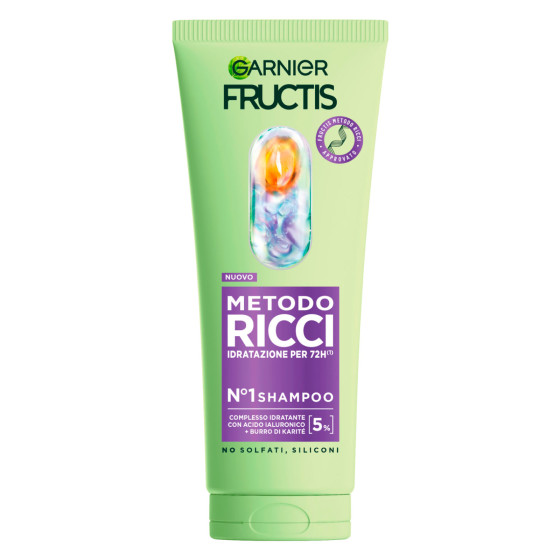 Garnier Fructis Metodo Ricci Shampoo Idratante flacone da 200ml Garnier Fructis Metodo Ricci Shampoo Idratante flacone da 200ml