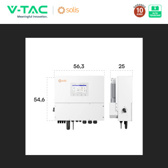 V-Tac Inverter Trifase Ibrido On-Grid/Off-Grid 12kW CEI 0-21 0-16