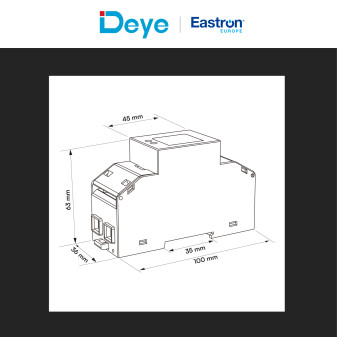 Eastron SDM230-modbus Misuratore Smart Inverter Deye Monofase