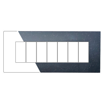 PLACCA PLASTICA 7P NERO BRILLANTE - modello VA83724