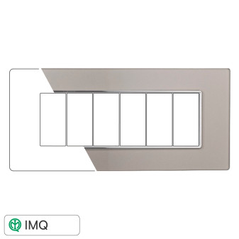 PLACCA VETRO 6P SILVER - modello AN84606