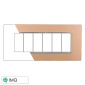Immagine 1 - ETTROIT MOON PLACCA VETRO 6P ORO - Mod. AN84611 - Compatibile con BTicino AXOLUTE