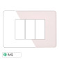 Immagine 1 - ETTROIT MOON PLACCA PLASTICA SLIM 3P BIANCO - Mod. AN87301 - Compatibile con BTicino AXOLUTE