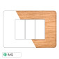 Immagine 1 - ETTROIT MOON PLACCA PLASTICA SLIM 3P LEGNO SCURO - Mod. AN87305 - Compatibile con BTicino AXOLUTE