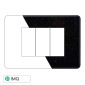 Immagine 1 - ETTROIT MOON PLACCA PLASTICA SLIM 3P NERO BRILLANTE - Mod. AN87324 - Compatibile con BTicino AXOLUTE