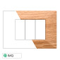 Immagine 1 - ETTROIT MOON PLACCA PLASTICA PIRAMIDE 3P LEGNO SCURO - Mod. AN90305 - Compatibile con BTicino AXOLUTE