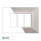 Immagine 1 - ETTROIT MOON PLACCA PLASTICA PIRAMIDE 3P SILVER - Mod. AN90306 - Compatibile con BTicino AXOLUTE