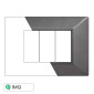 Immagine 1 - ETTROIT MOON PLACCA PLASTICA PIRAMIDE 3P ACCIAIO SCURO - Mod. AN90307 - Compatibile con BTicino AXOLUTE