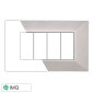 Immagine 1 - ETTROIT MOON PLACCA PLASTICA PIRAMIDE 4P SILVER - Mod. AN90406 - Compatibile con BTicino AXOLUTE