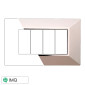 Immagine 1 - ETTROIT MOON PLACCA PLASTICA PIRAMIDE 4P CROMATO LUCIDO - Mod. AN90413 - Compatibile con BTicino AXOLUTE