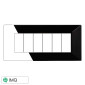 Immagine 1 - ETTROIT MOON PLACCA PLASTICA PIRAMIDE 6P NERO - Mod. AN90602 - Compatibile con BTicino AXOLUTE