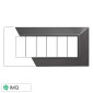 Immagine 1 - ETTROIT MOON PLACCA PLASTICA PIRAMIDE 6P ACCIAIO SCURO - Mod. AN90607 - Compatibile con BTicino AXOLUTE